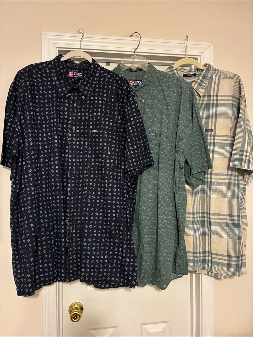 Chaps Ralph Lauren size 2XLT Men's Short-Sleeve Button-Down Shirts - 3-Pack